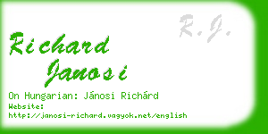 richard janosi business card