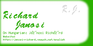 richard janosi business card